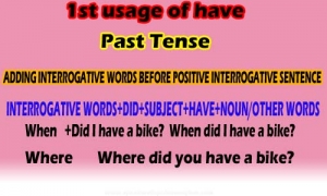 1st usage of Have Past tense | Adding interrogative words be
